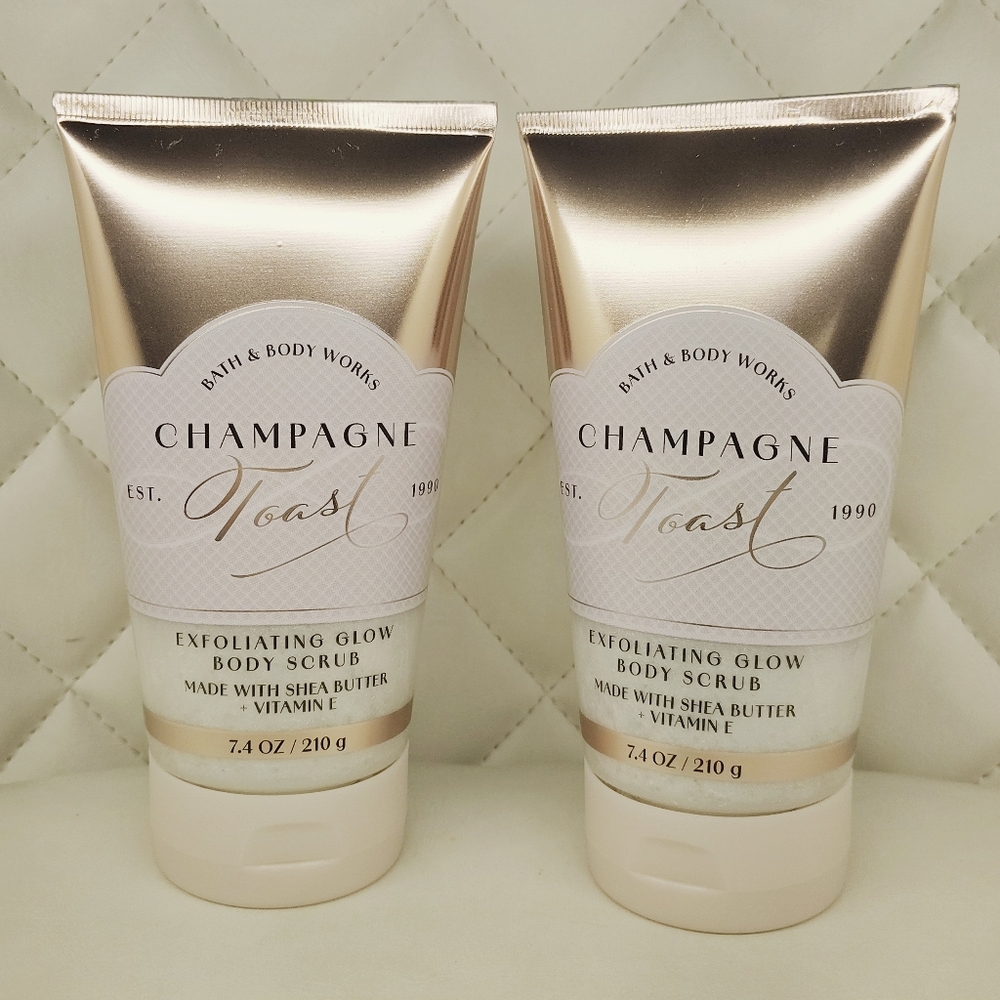 Champagne Toast Exfoliating Glow Body Scrub ~ Set of 2 Bath & Body Works